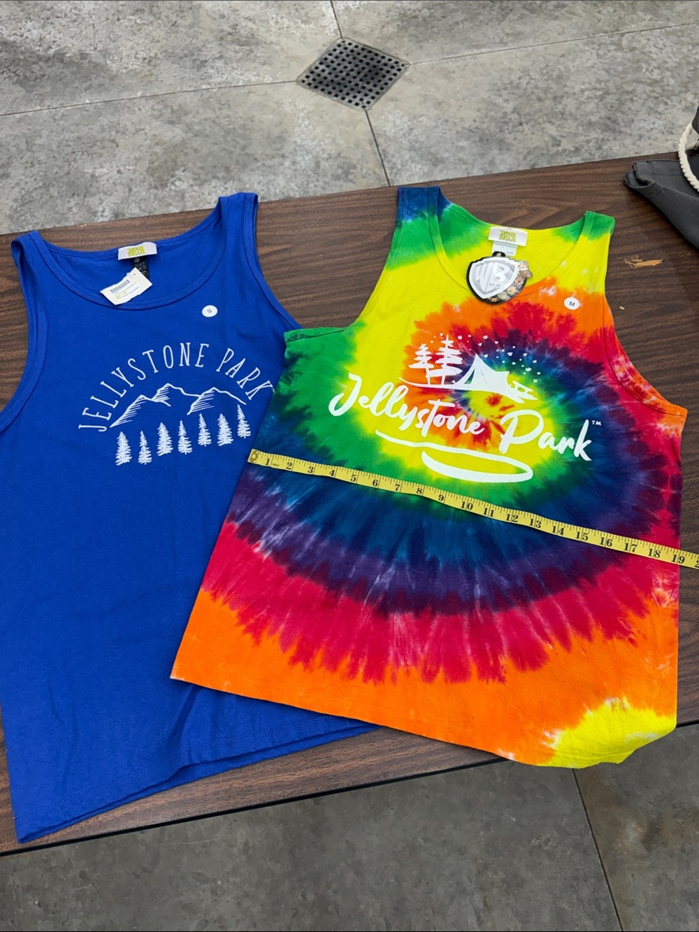 Jellystone Park Adult S & M Bundle Deal-Tie-Dye & Blue Tank Tops